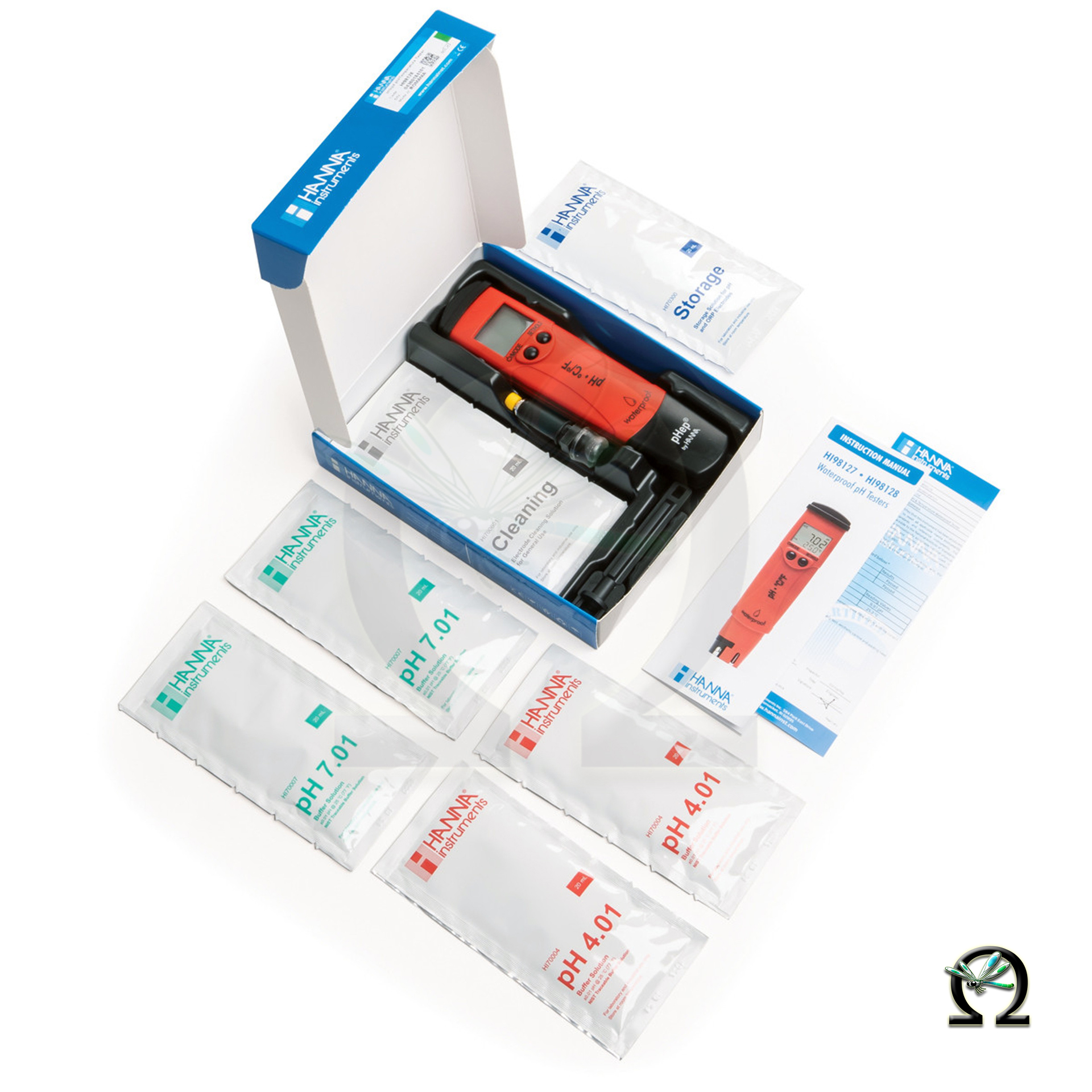 Hanna  pH-Messgerät HI98128 pH-Pocket-Tester pHep 5, Lieferumfang