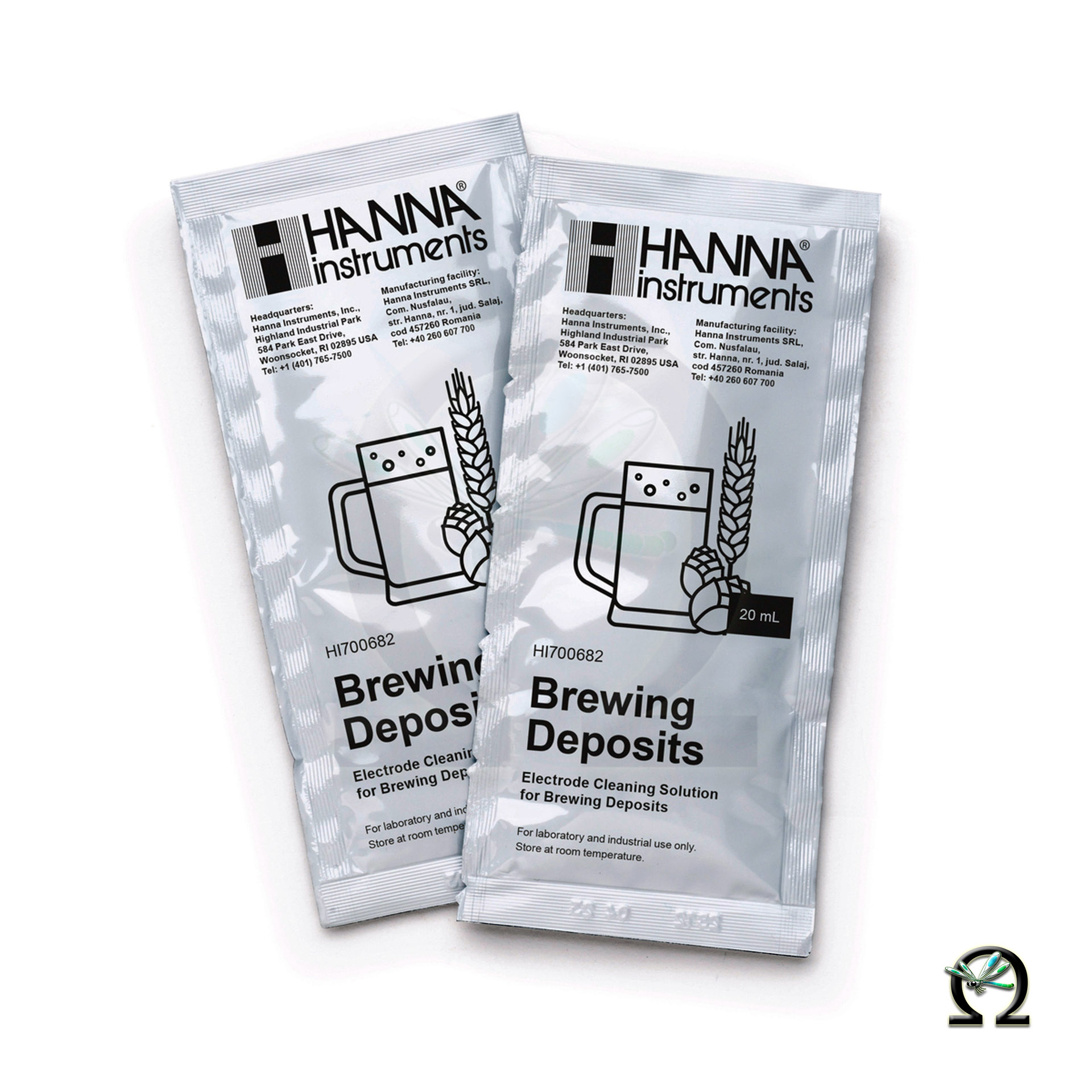 Hanna Elektrodenreinigungslösung HI700682P - Anwendung Bier & Würze - 25x Portionsbeutel 