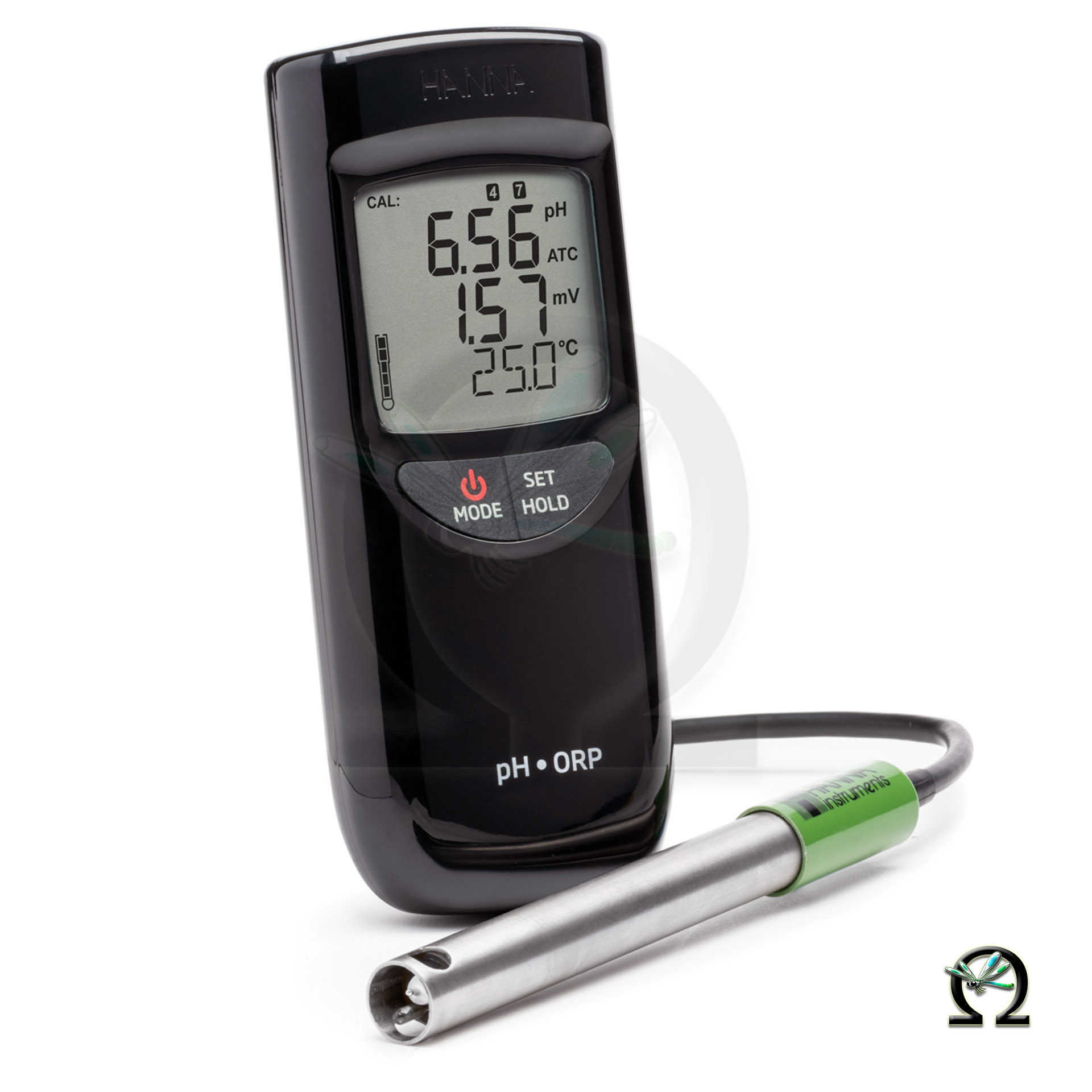 Hanna Wasserdichtes pH-/mV-/°C-Messgerät HI991003 mit Quick-Din-Anschluß