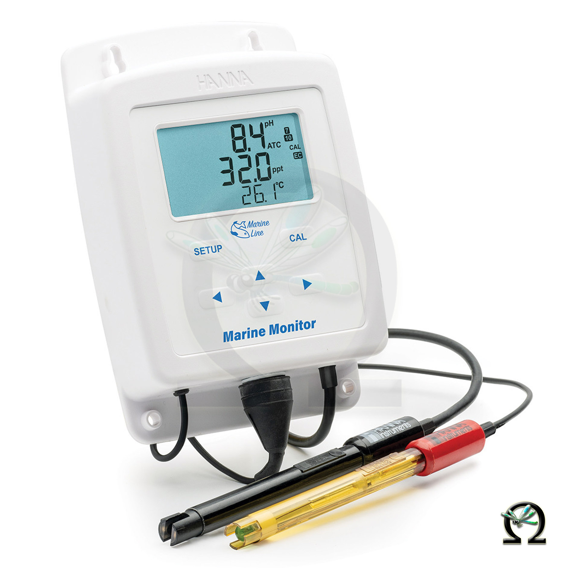 Monitor HI981520 für pH, Salzgehalt und Temperatur in Meerwasserquarien