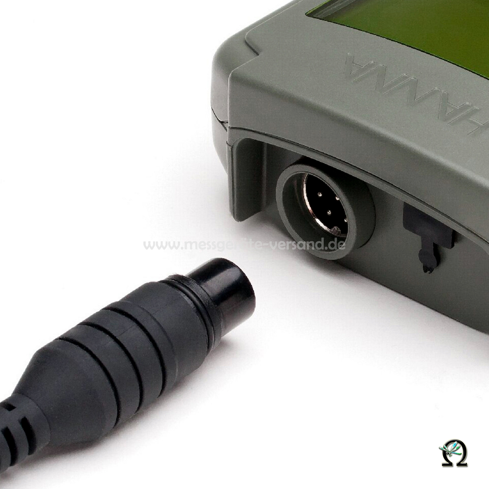 Der Anscluss der Sonde an das Handmessgerät HI98193 für gelösten Sauerstoff und biochemischen Sauerstoffbedarf