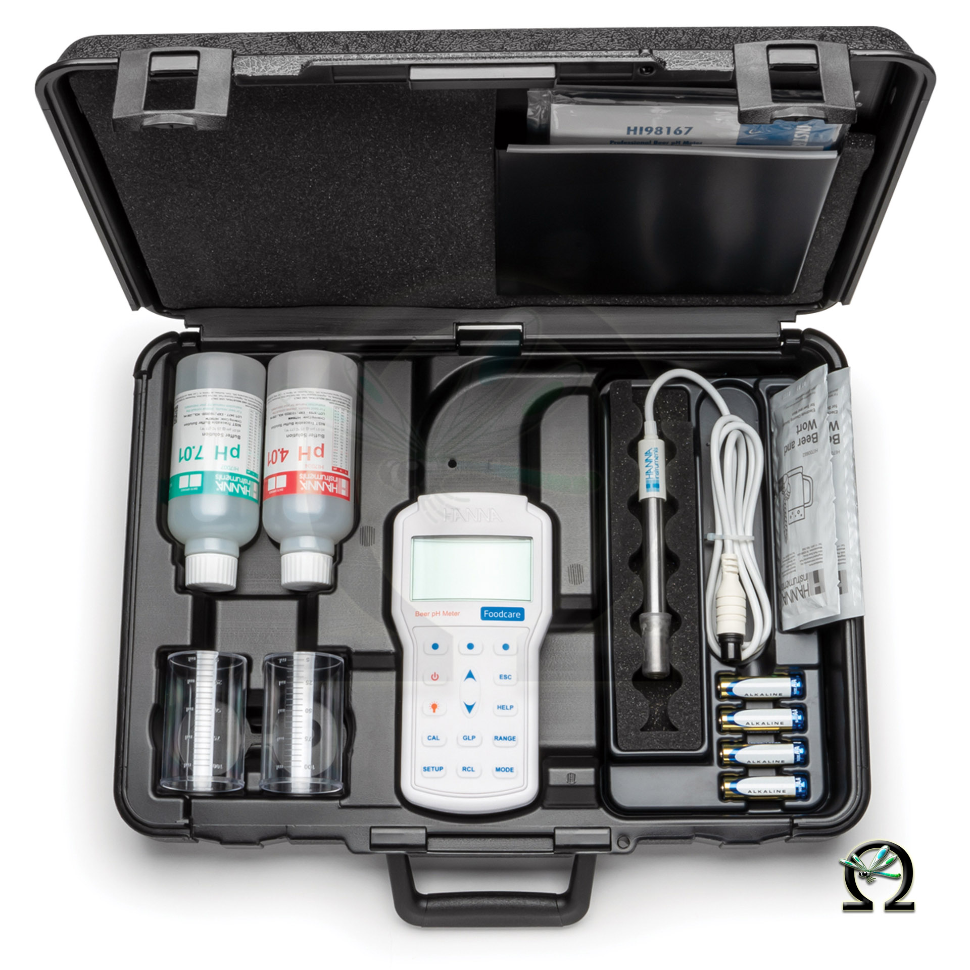 Professionelles Hanna pH-Handmessgerät HI98167 für Bier mit Zubehör im Koffer