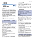 Merckoquant® Nitrat-Teststäbchen 100 Stück, Gebrauchsanleitung